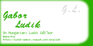 gabor ludik business card